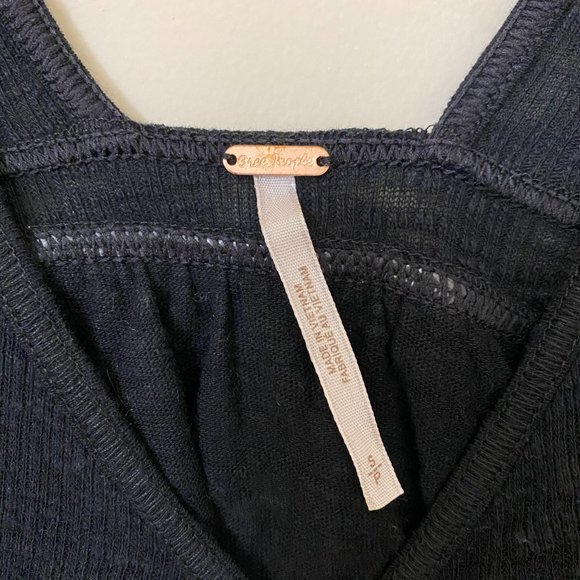 Free People Black Tank Top - Size Small - Picture 2 of 3